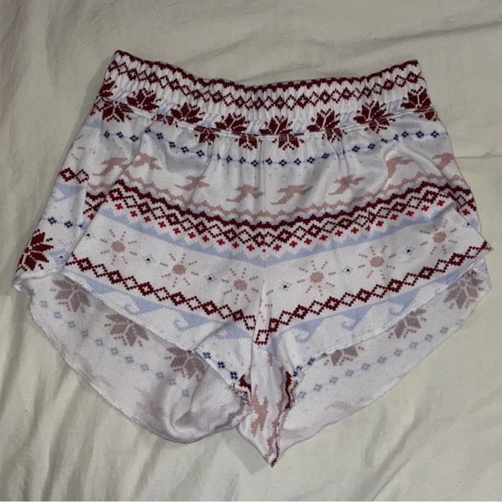 Holliter Sweater-pattern Pajama Shorts Size XS